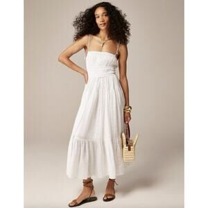 J. Crew White Midi Dress